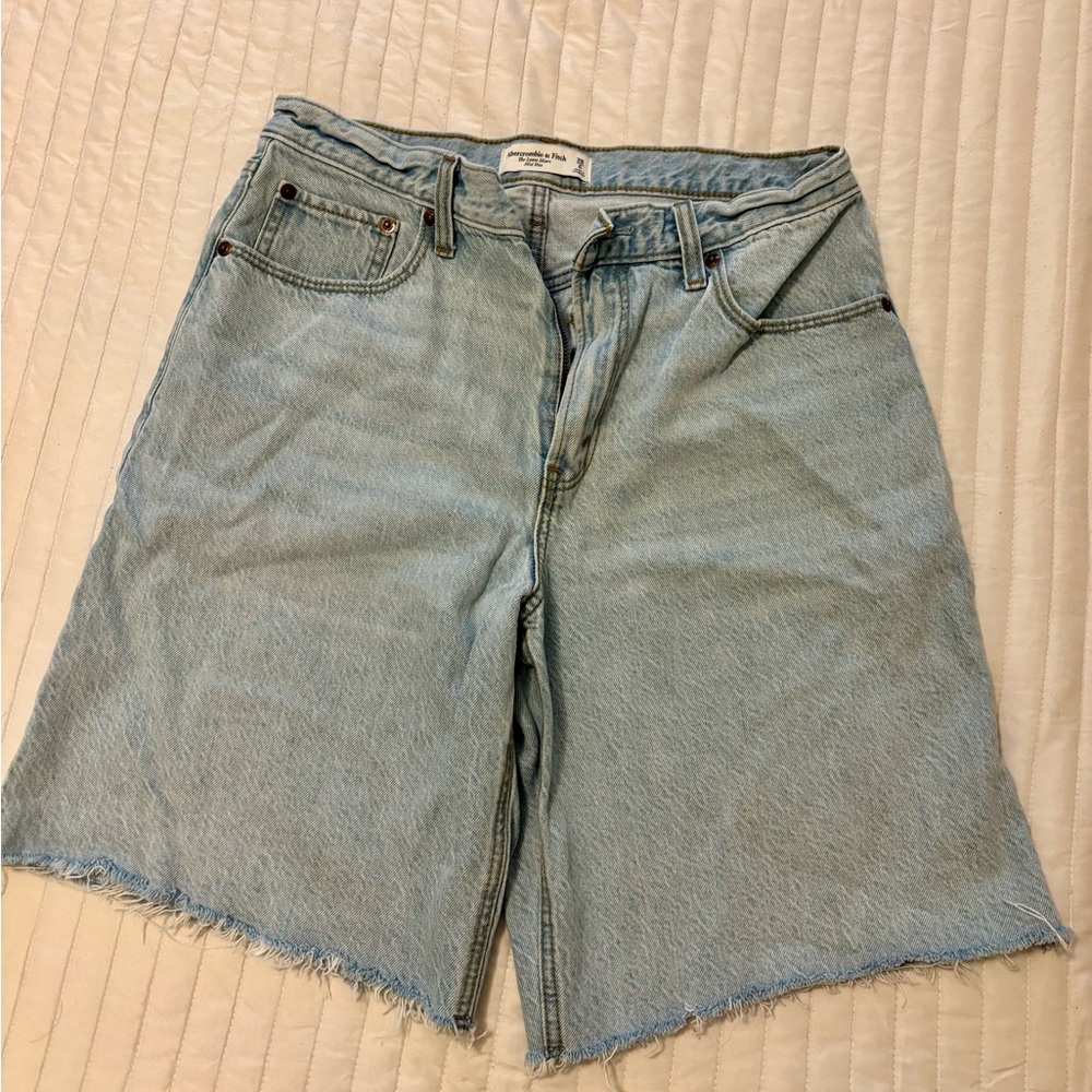 Abercrombie & Fitch Light Wash Denim Shorts